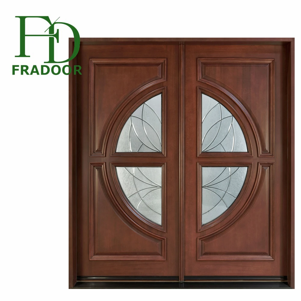 Modern American Style Decorative Entry Front Double Wood Storm