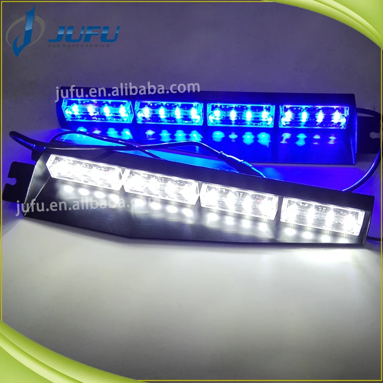 32W red blue amber white green LED UV sun visor dash warning light emergency vehicle strobe lights