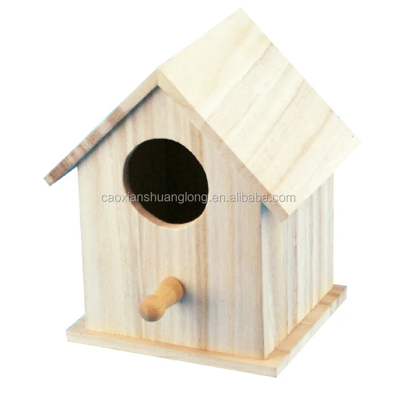Unieke ontworpen unfinished houten vogel huis groothandel