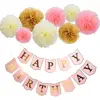 Tissue Paper Pom Poms Fan Paper Honeycomb Balls Drops Paper Lanterns Decor