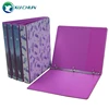 Custom Logo 1inch Round 3 Ring Clear View binders Pvc with cardboard File Folder With 2 Pockets Letter Size Office Supplies