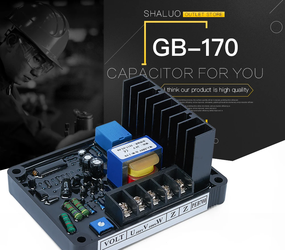 Generador diésel automático STC, estabilizadores reguladores de voltaje trifásico GB170 con potenciómetro externo