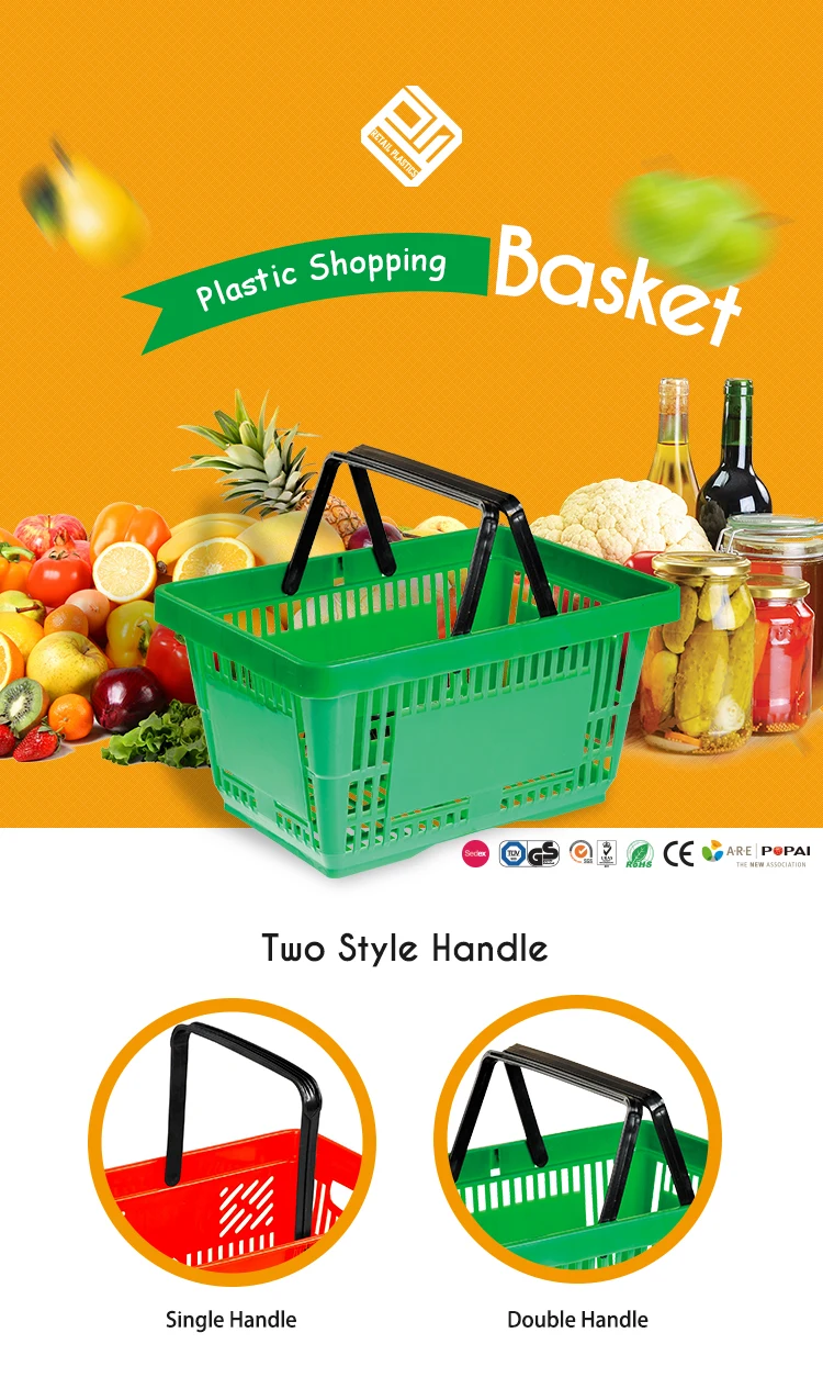 Retail Grocery Supermarket Hand Plastic Shopping Basket Buy Shopping