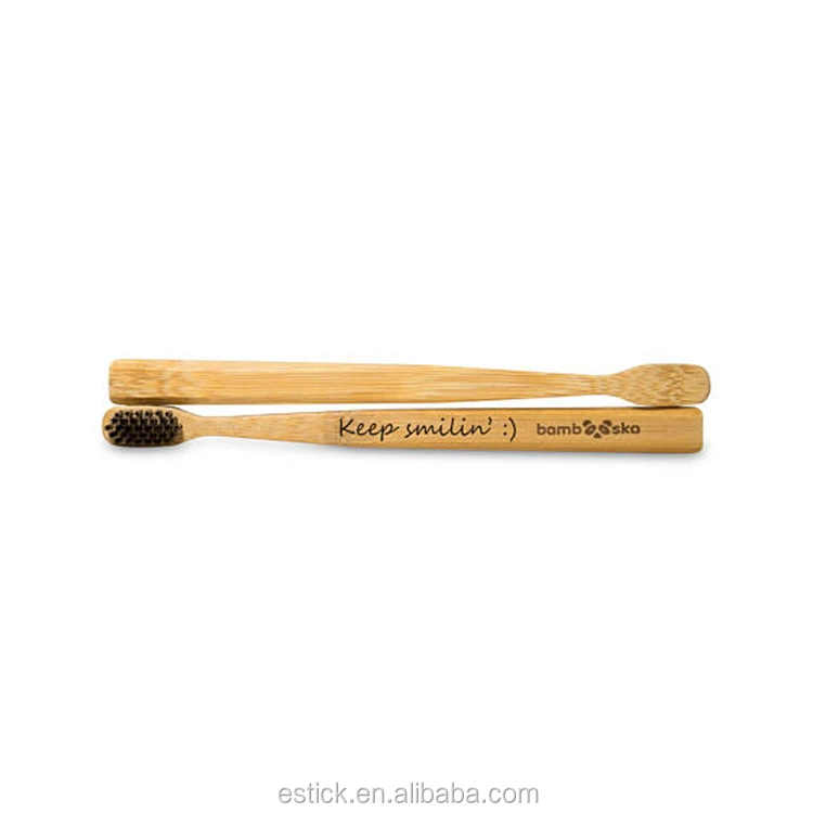 Customized Wholesale Bamboo Long Handle Toothbrush With Good Hand Shank