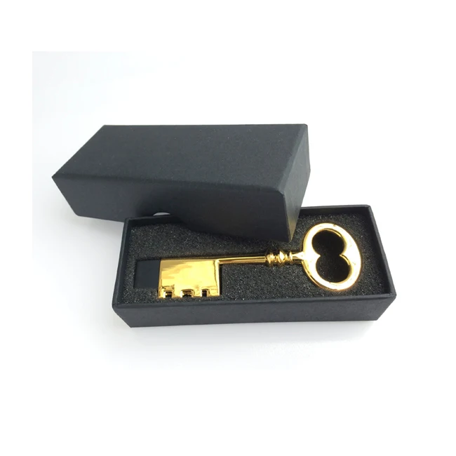 Custom Gold Key Shape USB Stick - 8GB & 16GB Options