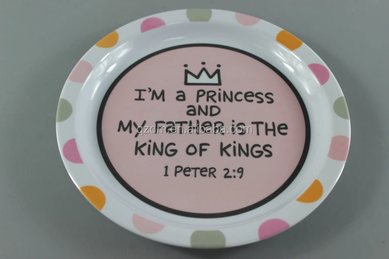 Factory supply good quality melamine plate for kids