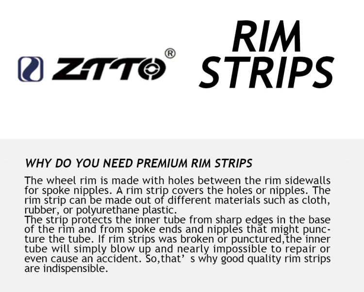 ZTTO Premium Puncture-Proof Rim Tapes for 26, 27.5, 29 Inch