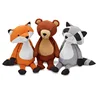 New fabric materials Made Forest best three friends Fox Bear and Raccoon soft toys