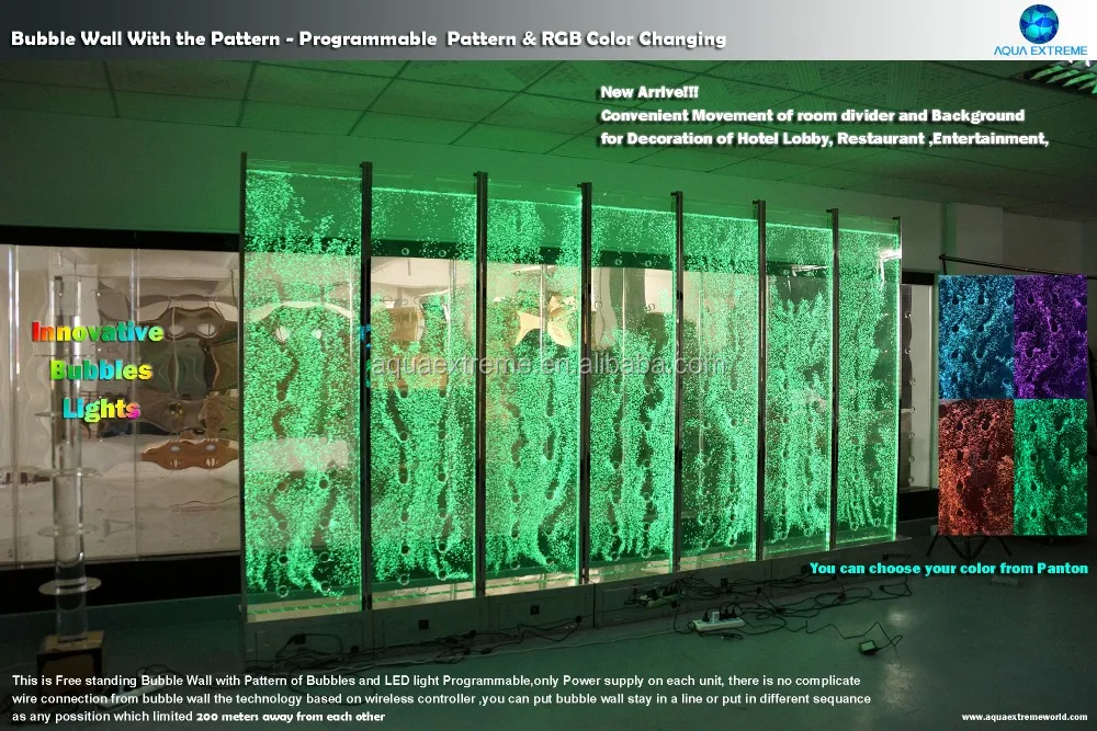 Digital Control Led Water Bubble Wall,Computer Programing Led Bubble ...