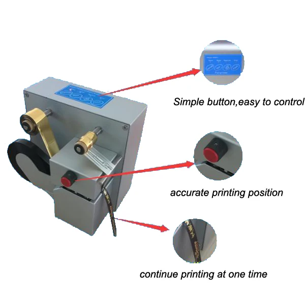 Hot Foil Ribbon Printer Digital Hot Foil Grosgrain Satin Ribbon