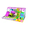Wenzhou supply small plastic slide/wall climbing/ocean balls toddlers indoor play ground equipment price