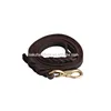 Training Leather Leash, 6 Feet Long By 3/4 Inch Wide with Brown Handle and Solid Brass Hardware Braided Leather Leash