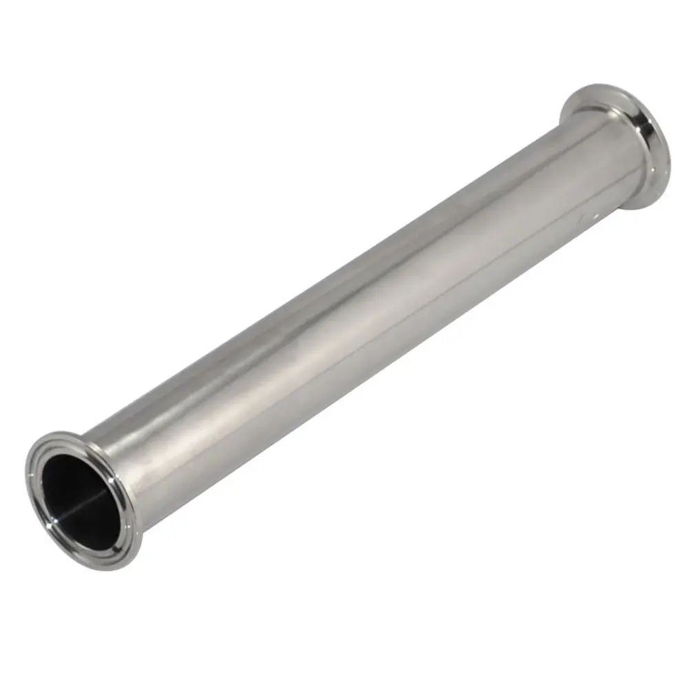 Megairon 8"/204MM Length,2" Tri Clover Sanitary Spool Tube for 64MM Ferrule Flange,Stainless Steel 316,Tube OD 2"(51MM),Seamless Round Tubing with Clamp Ends