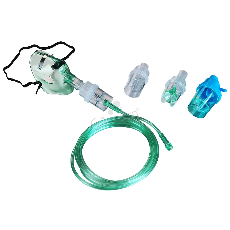 High quality infant pediatric adult sizes disposable oxygen nebulizer mask with tubing 2m