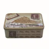 Empty cookie tin storage custom flat iron packaging box for biscuit