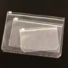 PVC Transparent Ring Binder Pockets Standard 6 Holes Loose-Leaf Notebook Refills Filler Organizer Zipper Bag Business Card Bag