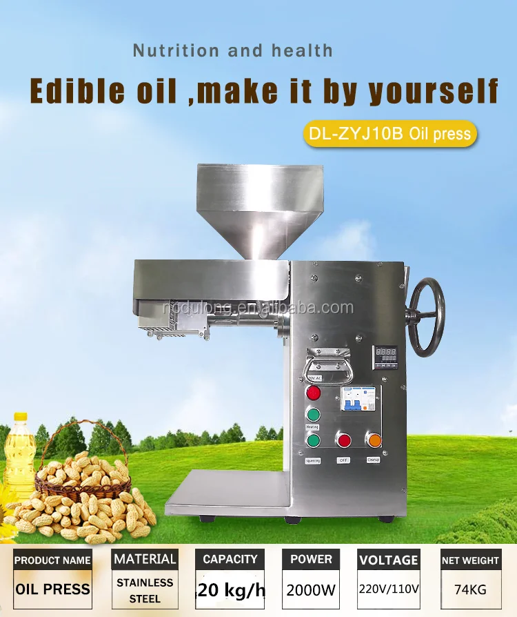 Stainless Steel High Quality Automatic Cold Pressed Plant Oil