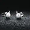 Hot Selling S925 sterling silver earring The fine earrings accessories Pearl earrings Cat ears earring wholesale