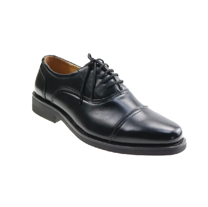 Policeman Shoes Black Cowhide Leather Shoes Officer Business Men's