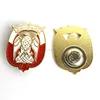Soft enamel metal white & red HAAD falcon eagle magnet lapel pin