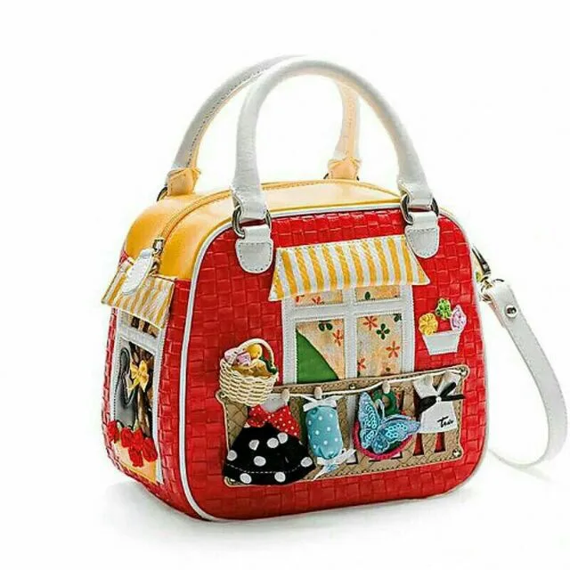 Borsa Tottyblu Braccialini Style Italy Handicraft Women Vintage Borsa Braccialini Style Tottyblu Handicraft Handmade Women Handbag Tote Bag Crossbody Candy
