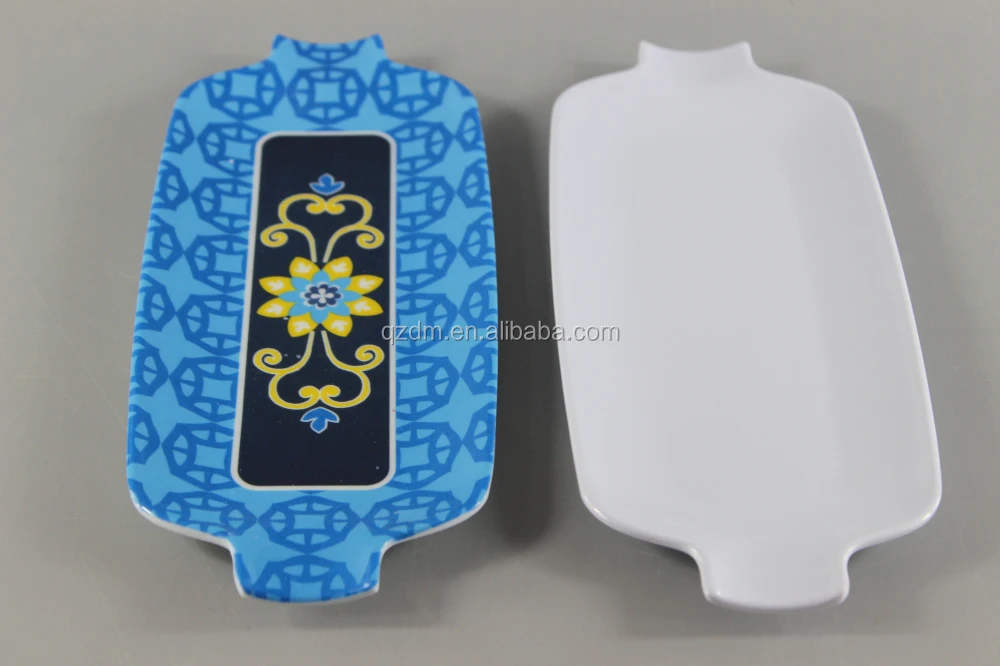 Melamine Corn Plate,White Plastic Corn Plate Can Print Customers' Design