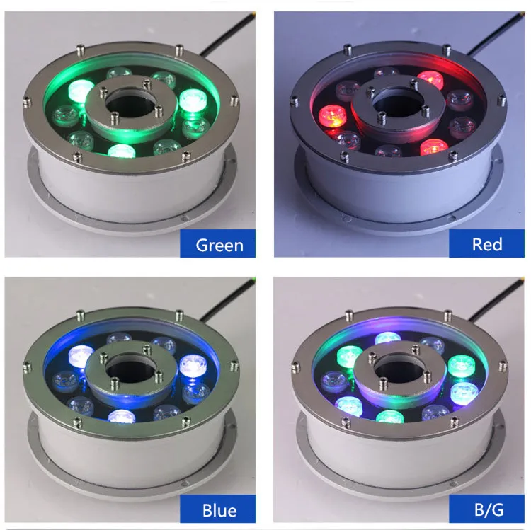 rgb color changing led fountain ring light
