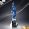 blue soaring eagle metal trophy awards, figurines