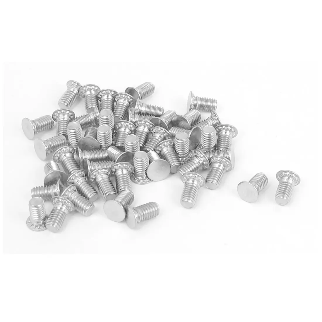 Uxcell a15101500ux0541 Self Clinching Studs M3x6mm Flush head Stainless steel Self Clinching Threaded Studs 50Pcs