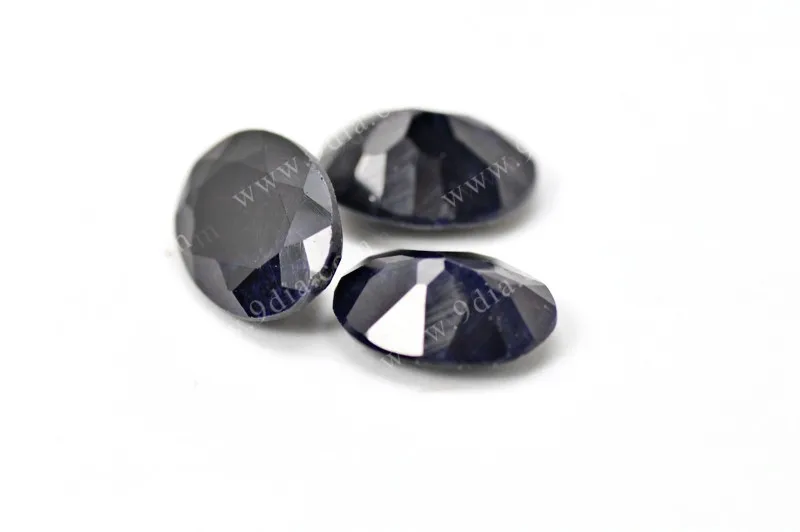 Factory Wholesale Good Price Large Stock Natural Black Sapphire Gemstones