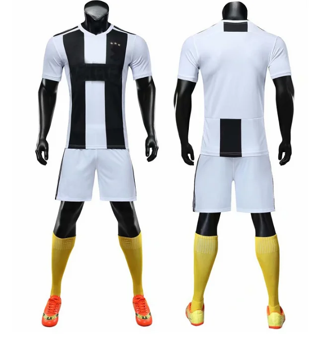 Striped Blue And Black Football Kit Buy Football Kit Manufacturer