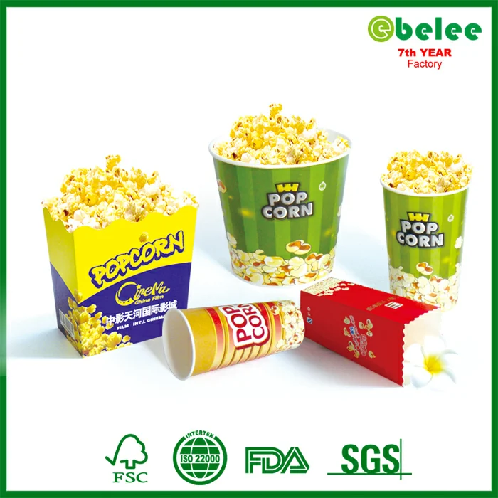 150oz Paper Cardboard Popcorn Bucket With Lid - Buy Popcorn Bucket With ...