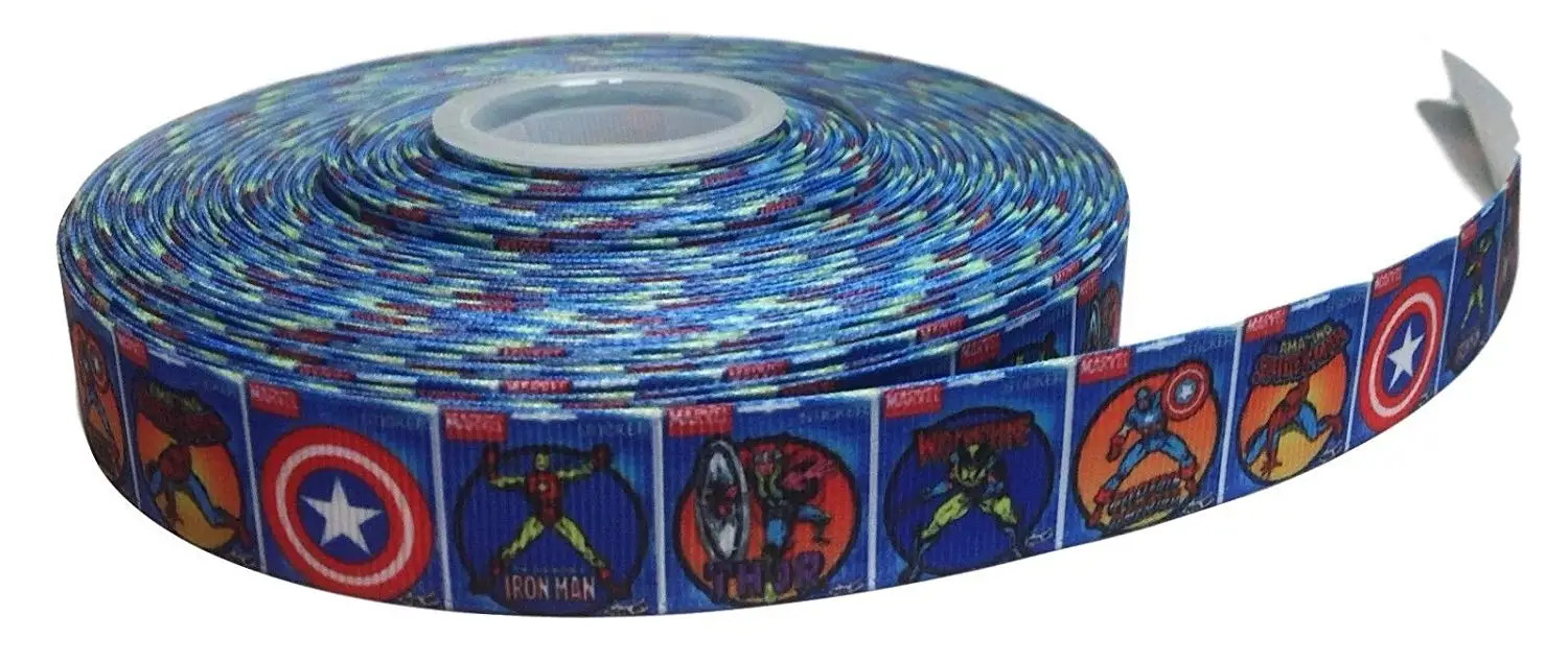 Ironman in Action 1/" Wide Repeat Ribbon Sold in Yard Lots
