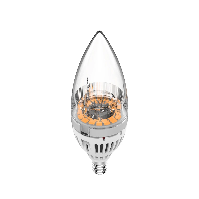 E12 E14 LED Candelabra Bulb 60W Equivalent LED Chandelier Light Bulbs 6W Warm White LED Candle Bulb with Decorative Candelabra