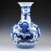C13-1 Porcelain Blue and White Dragon Vases