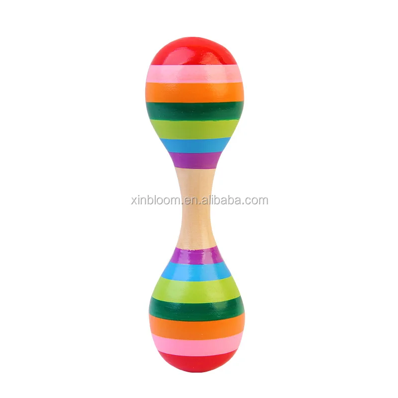 wooden baby rattle toys