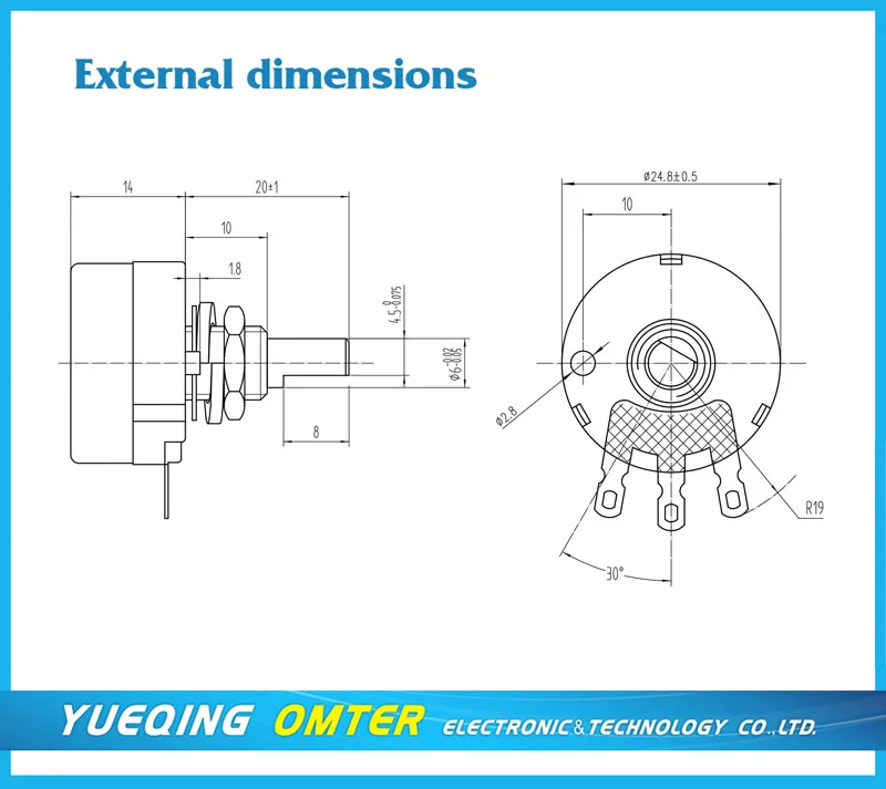B103 Potentiometer - Buy B103 Potentiometer,B503 Potentiometer,B10k