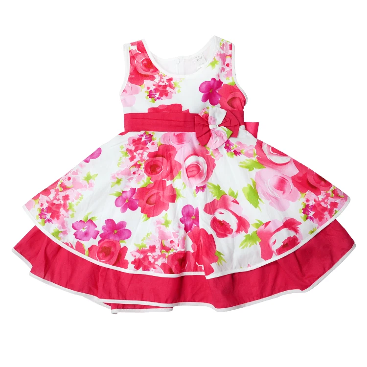 Fashion Kids Girls Puffy Dresses Flower Baby Princess Party Dresses For