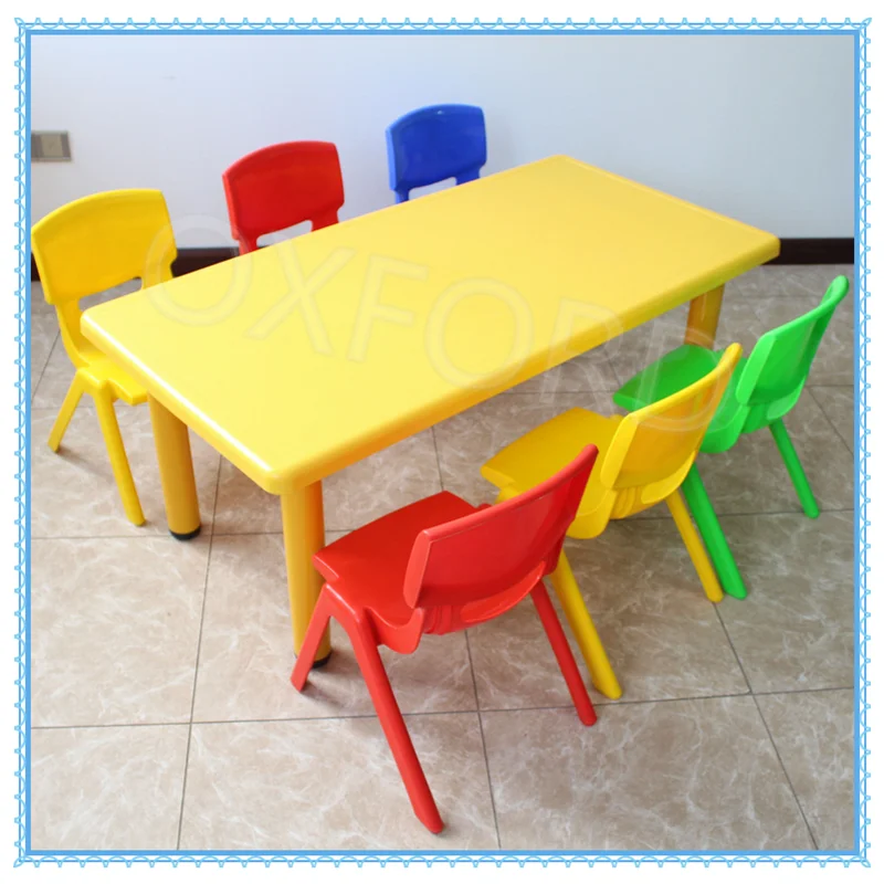 Plastic Table Kids Learning Table Colorful Rectangle Table Kt102 - Buy