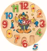 Manufacturer kids toys knob wooden puzzles learning clocks 3d diy wooden puzzle solutions educational oriental wall clock