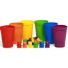 Counting and Sorting Toys for Autism 72 Rainbow Colored Counting Bears with Cups for Children