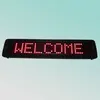 CE 7X50pixel P7.62 red single color one line text English indoor wireless scrolling led sign with remote control