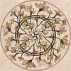 Cheap new design round water jet natural marble medallion pattern flooring tiles