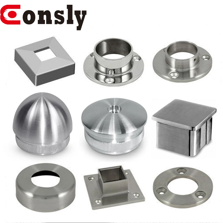 Decorative Pipe Flange End Caps 50mm Stainless Steel Handrail Plate