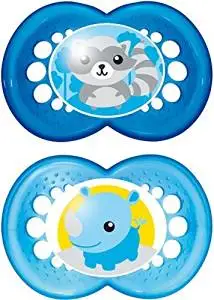 MAM Original Soothers with Sterilisable Travel Case (12 Months Plus, Blue) by MAM
