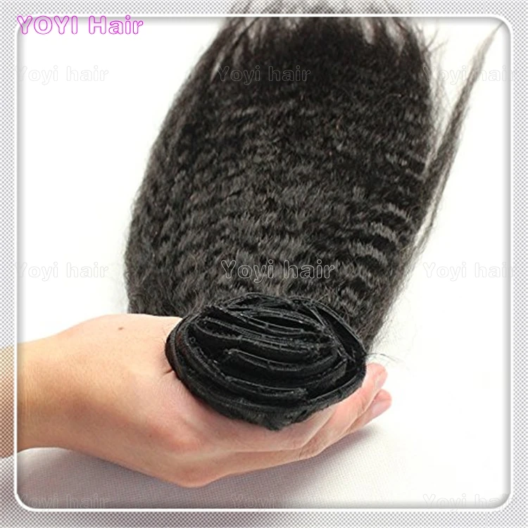 afro kinky blow out clip hair extension