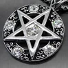 ring shape and five pointed star pendant black star and rose gold with fve Sparkling stone for lover boyfriend and girlfriend