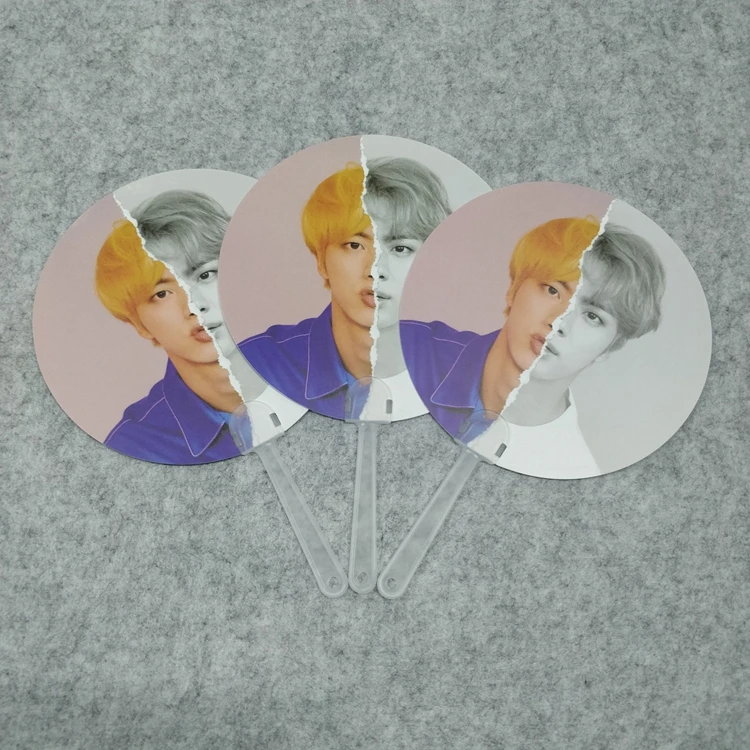 Custom Plastic Transparent Hand Fan Bts Idol Plastic Lenticular 3d Hand ...