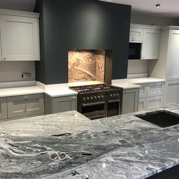 Sinuous White Granite Kitchen Bench Top For Sale From China