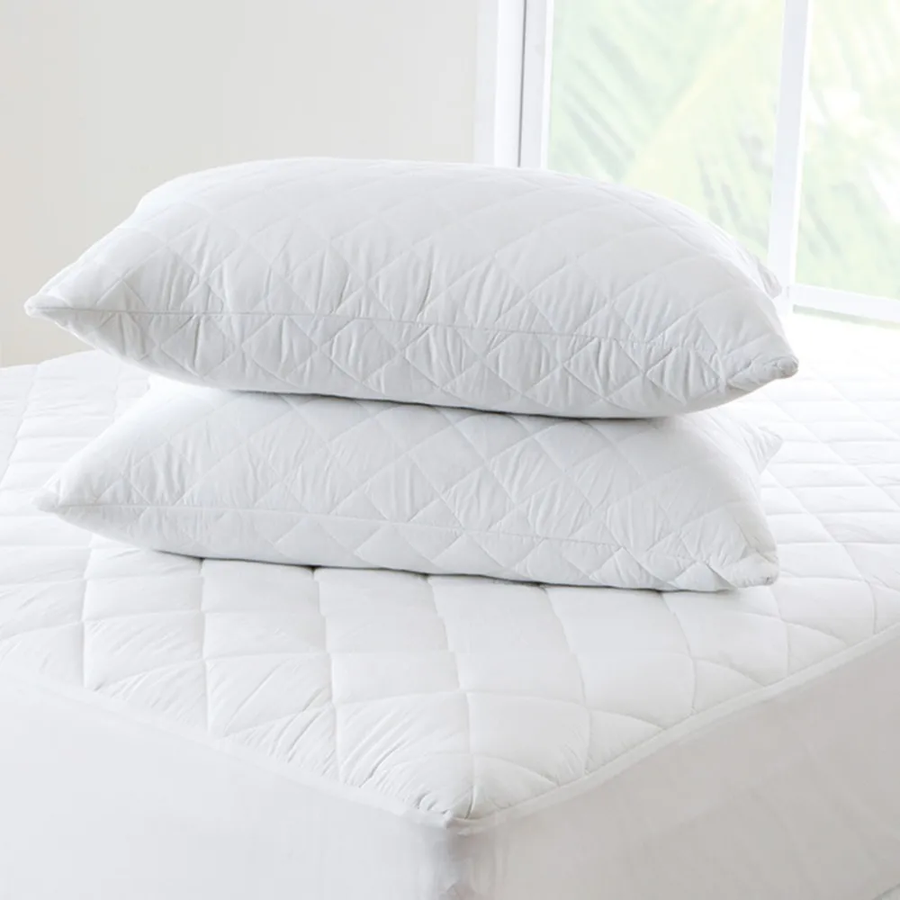 Wholesale Bulk White 100% Cotton Zippered Zip Pillow Case Quilted ...